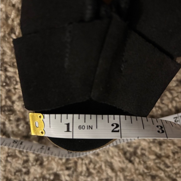 Sbicca Staycation Sandal Women Size 7 Black Leather Ankle Lace Up Platform Wedge - Picture 11 of 11